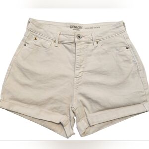 Denzien Levi's White High Rise Denim Shorts
